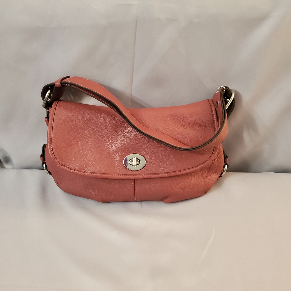 Coach Women Shoulder Bag Pink Leather F15170